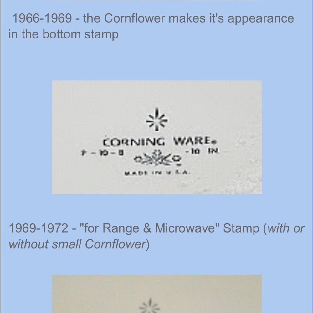 🌟HP🌟VTG 1966-1969 CorningWare Blue Cornflower Covered Casserole Dish 1 Quart - Picture 11 of 11